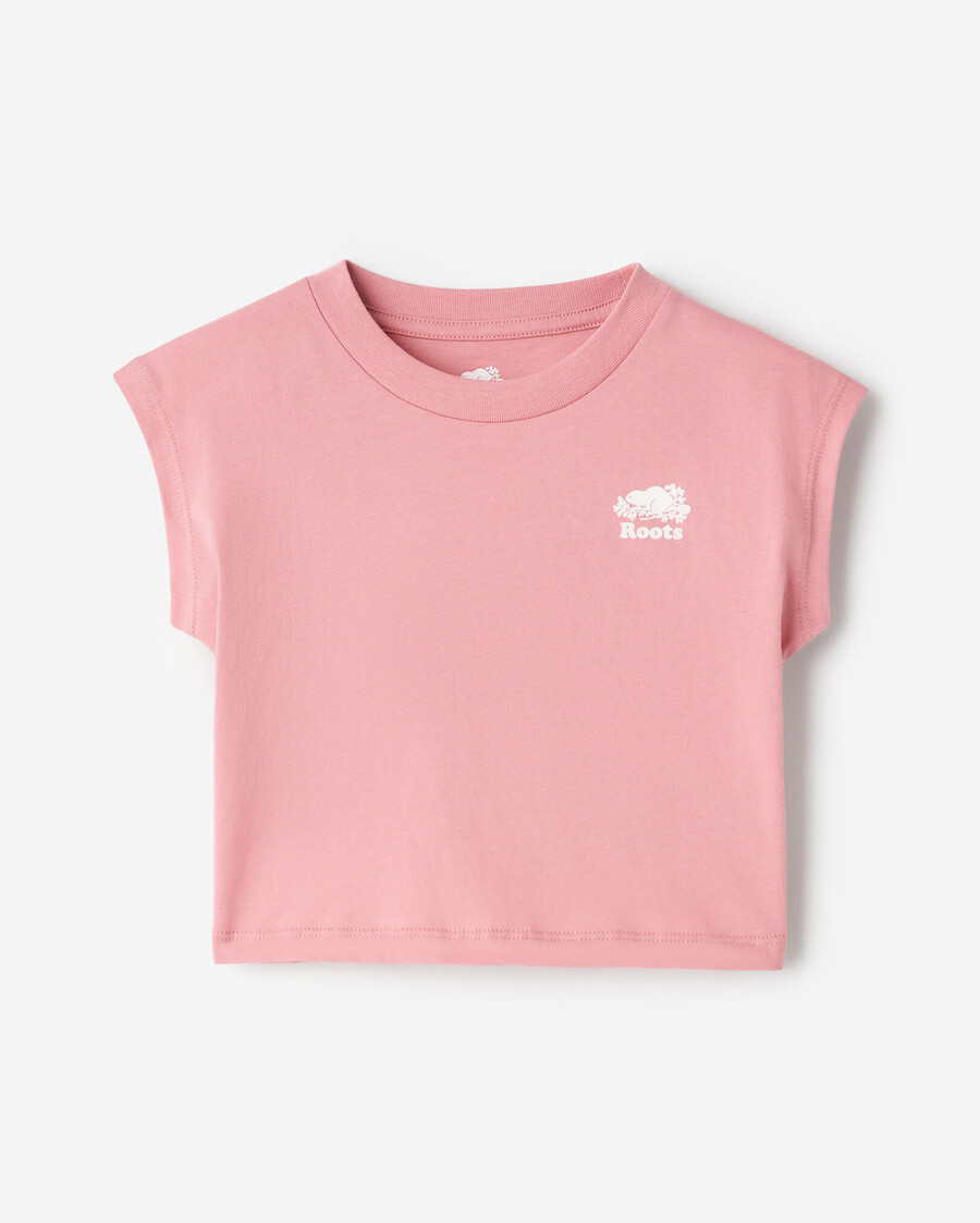 t-shirt sans manches à coupe carrée pour petites filles