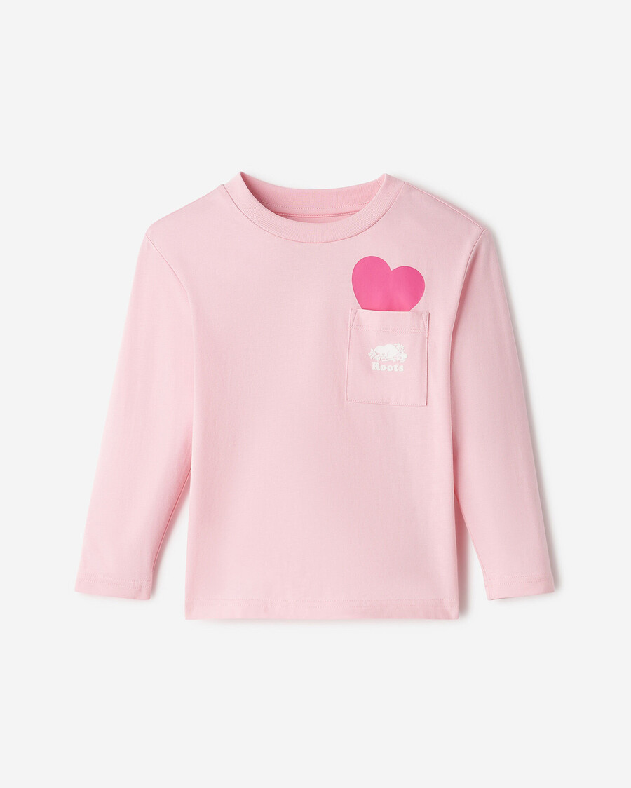 t-shirt à poche en forme de cœur pour tout-petit