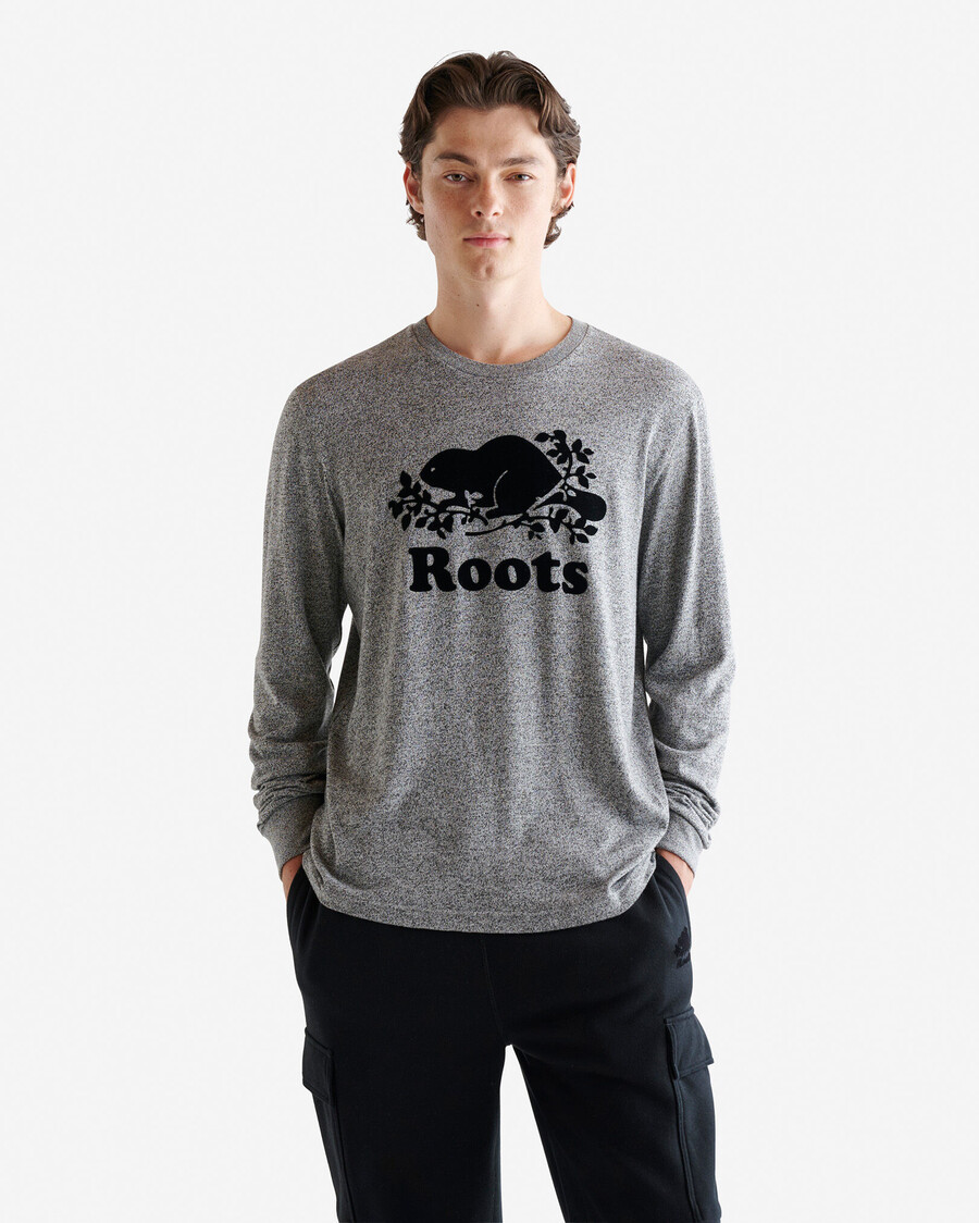 t-shirt à manches longues pour homme en coton bio cooper beaver