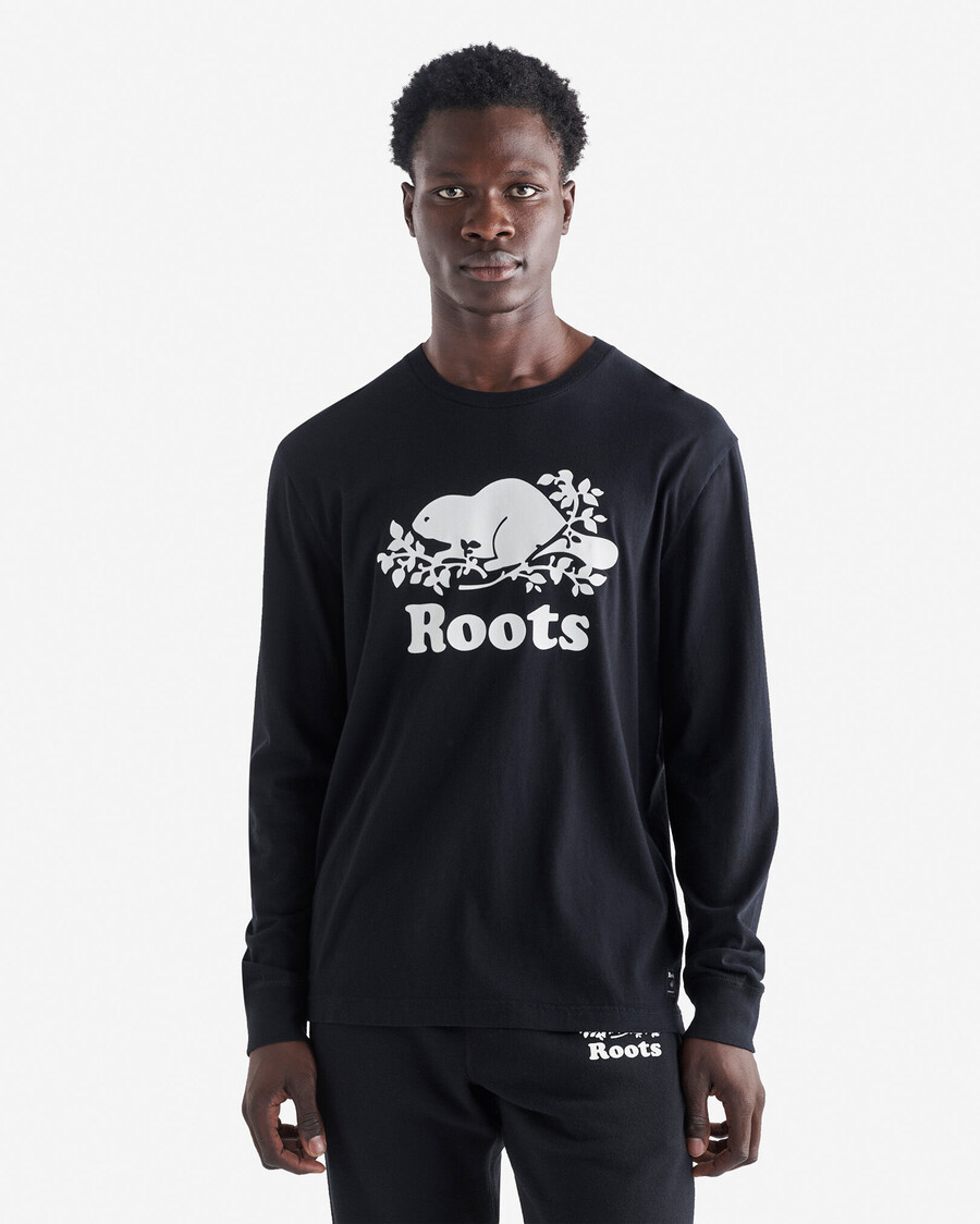 t-shirt à manches longues pour homme en coton bio cooper beaver