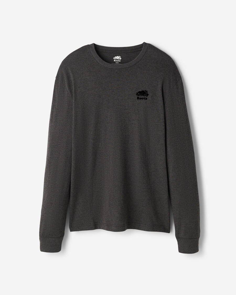 t-shirt à manches longues pour homme couleur poivre parfait bio