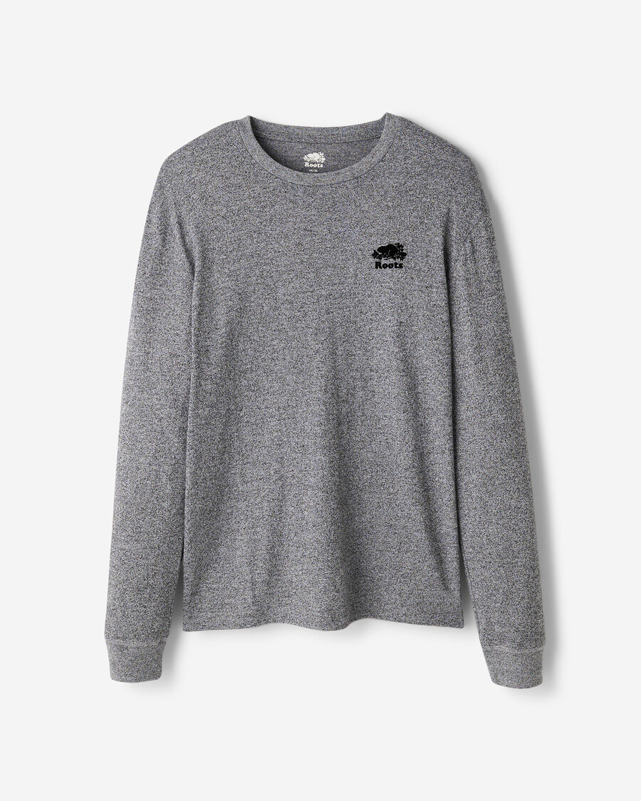 t-shirt à manches longues pour homme couleur poivre parfait bio