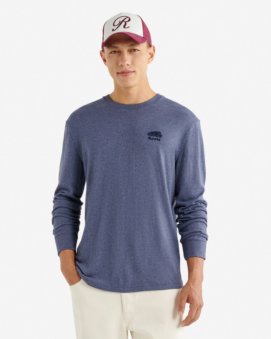 t-shirt à manches longues pour homme couleur poivre parfait bio