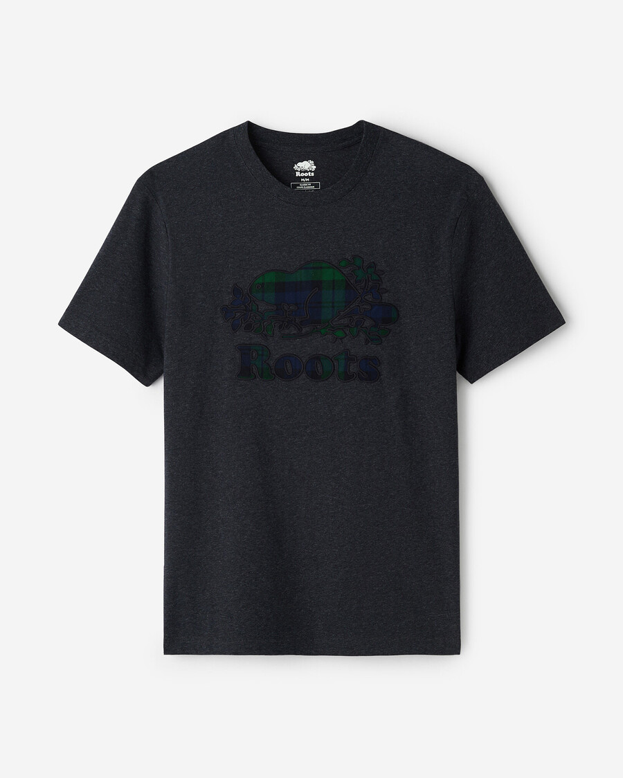 t-shirt à carreaux cooper pour homme