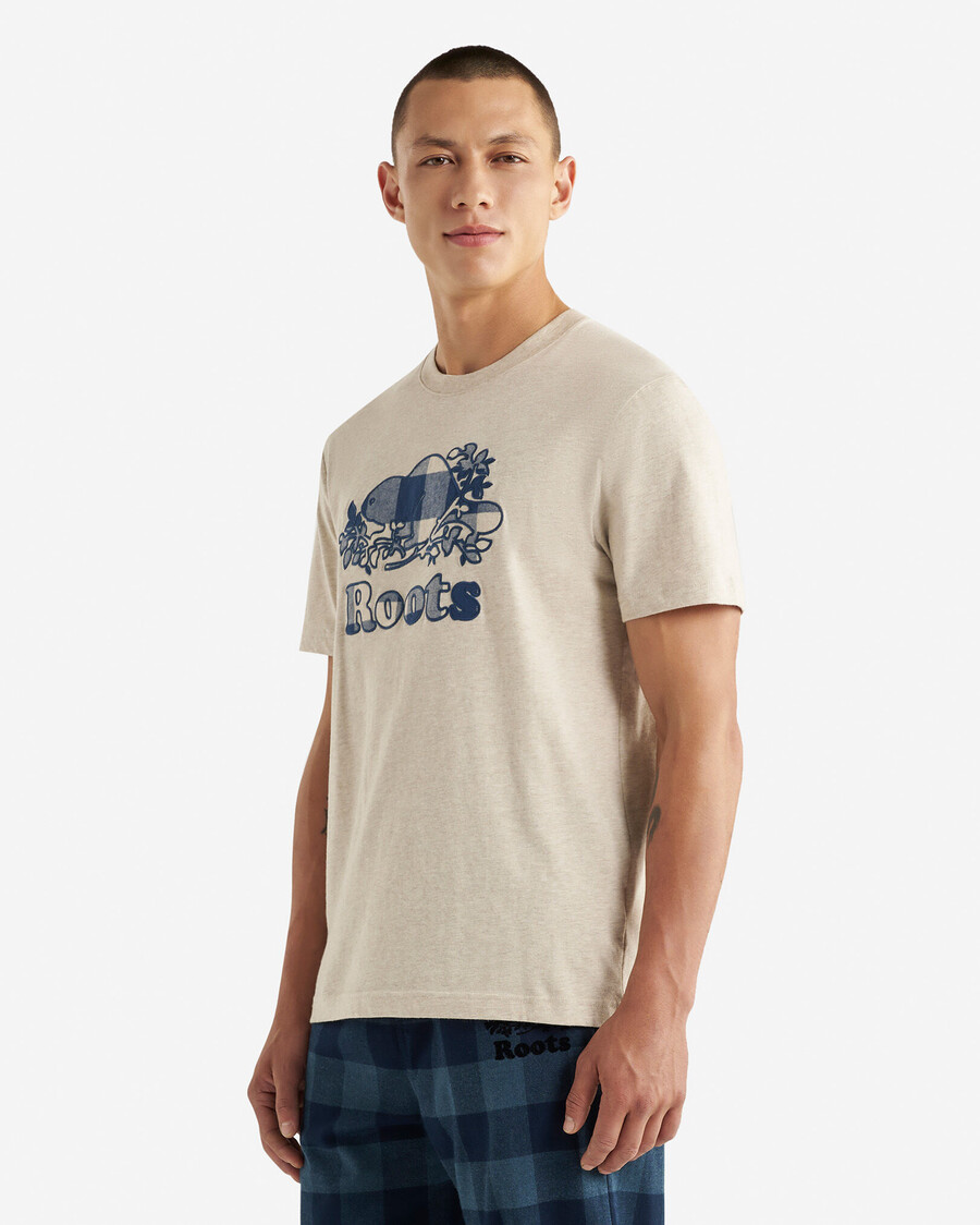 t-shirt à carreaux cooper pour homme