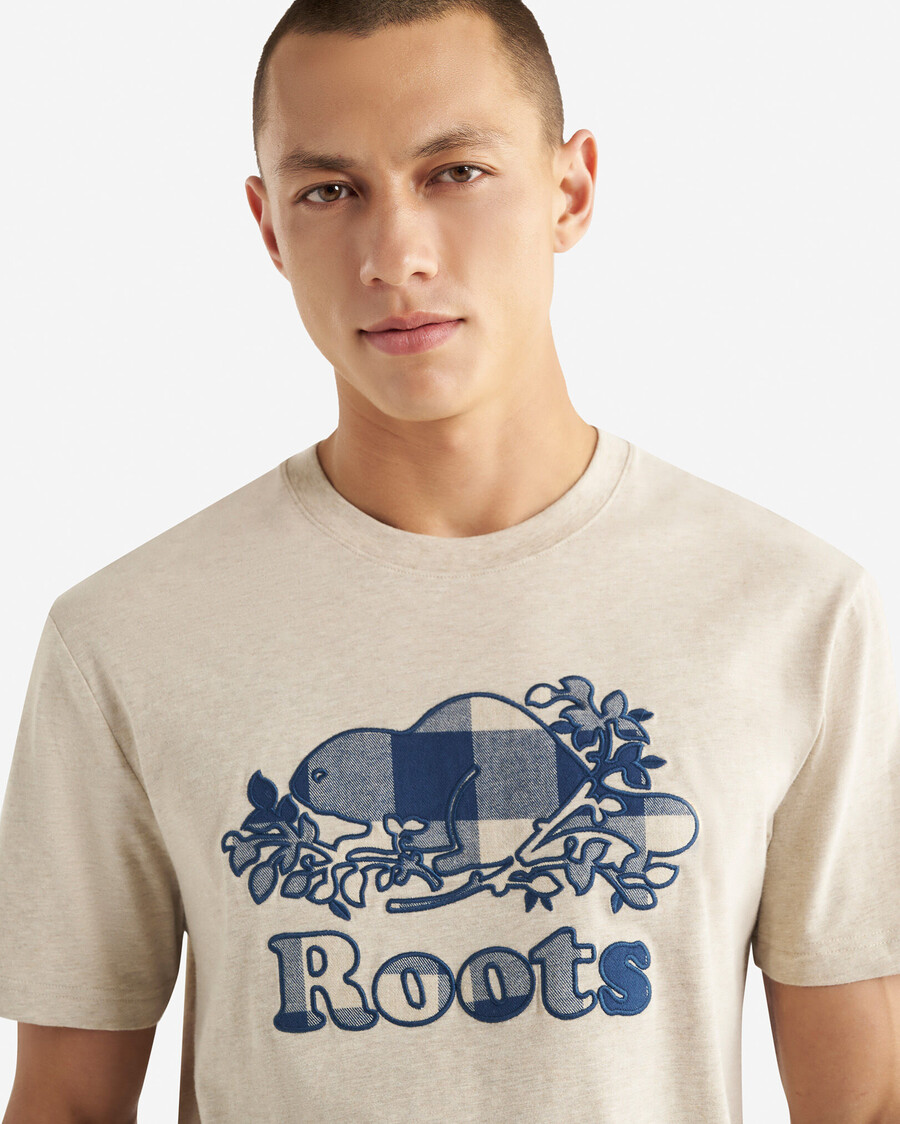 t-shirt à carreaux cooper pour homme