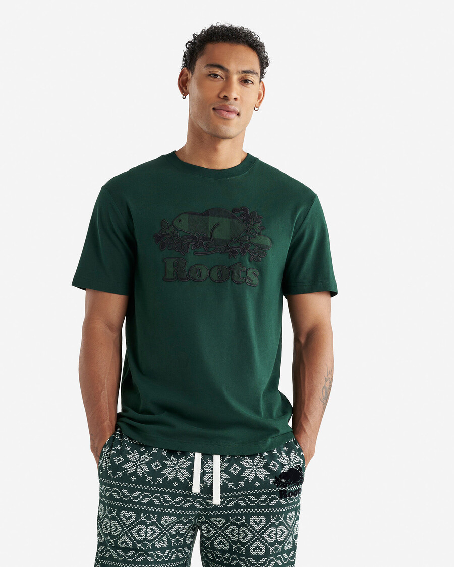 t-shirt à carreaux cooper pour homme