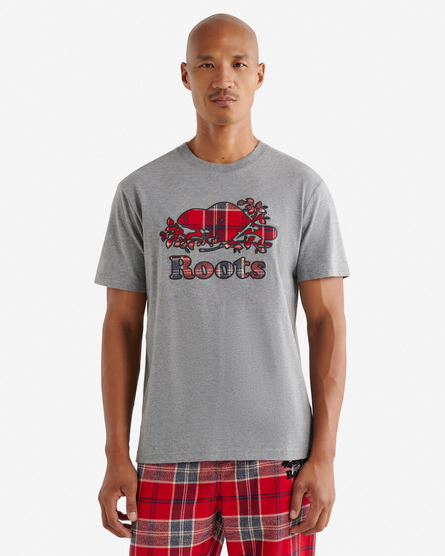 t-shirt à carreaux cooper pour homme