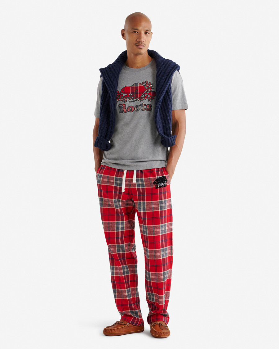 t-shirt à carreaux cooper pour homme