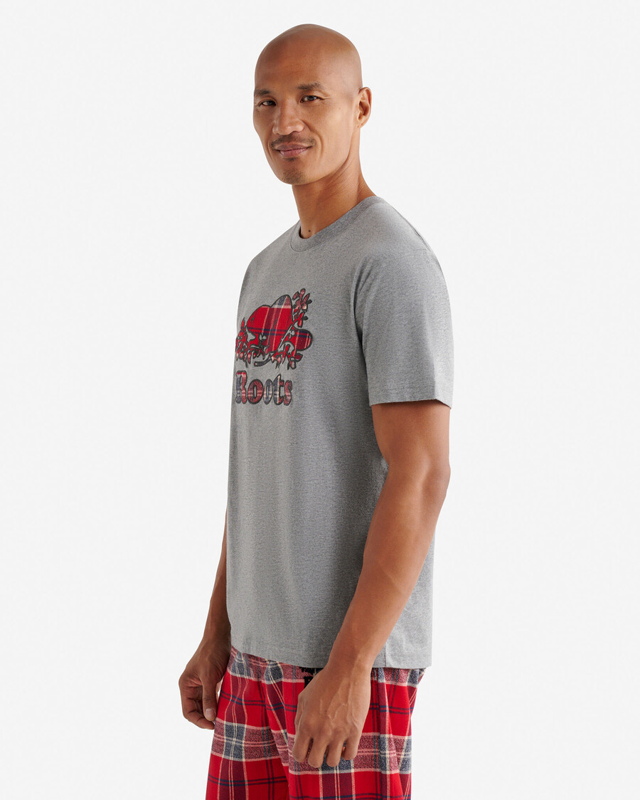 t-shirt à carreaux cooper pour homme