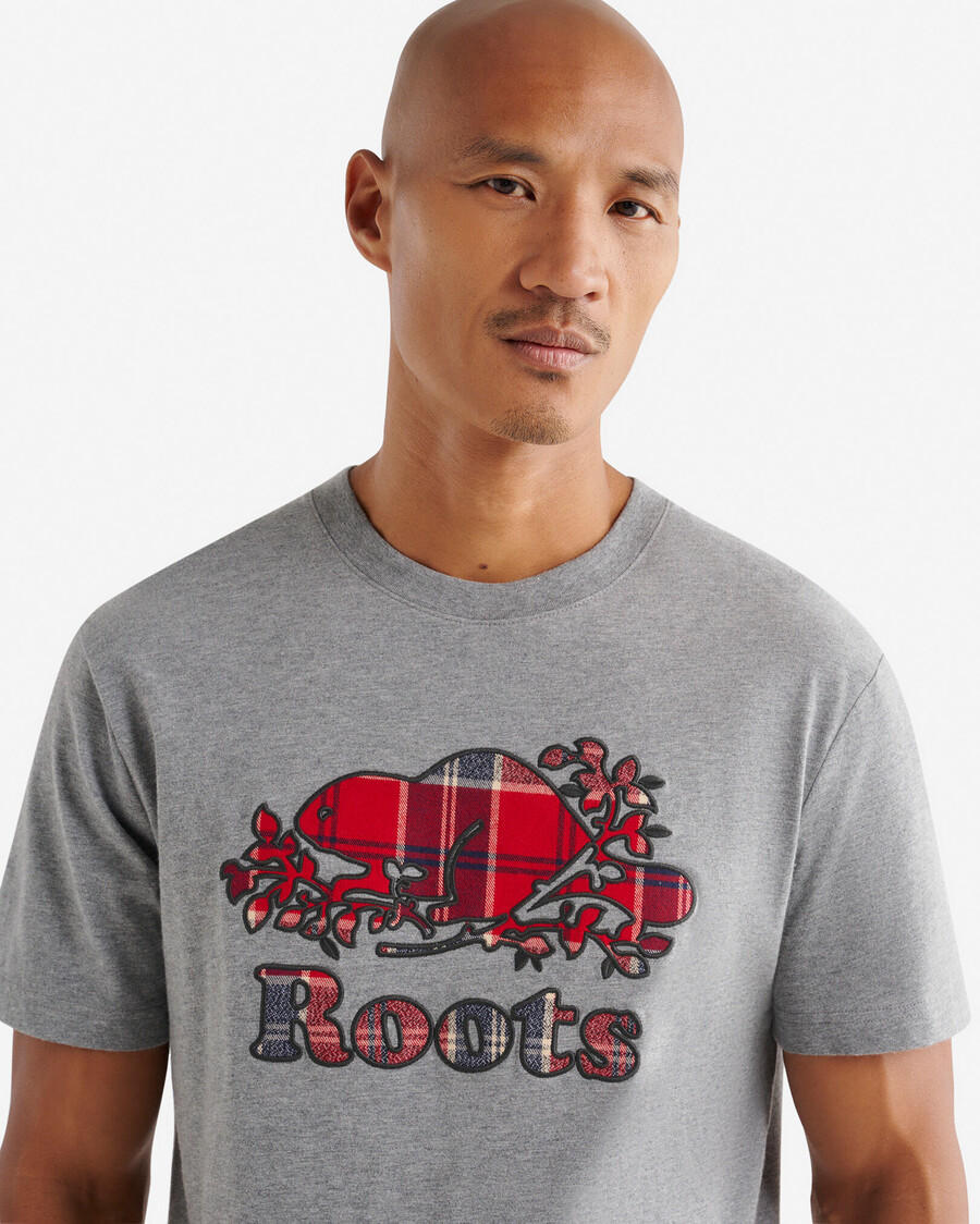 t-shirt à carreaux cooper pour homme