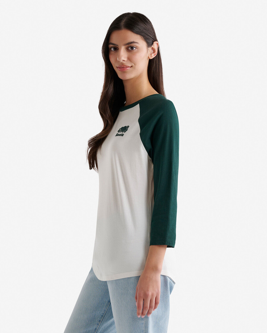 t-shirt de baseball cooper en coton biologique pour femmes