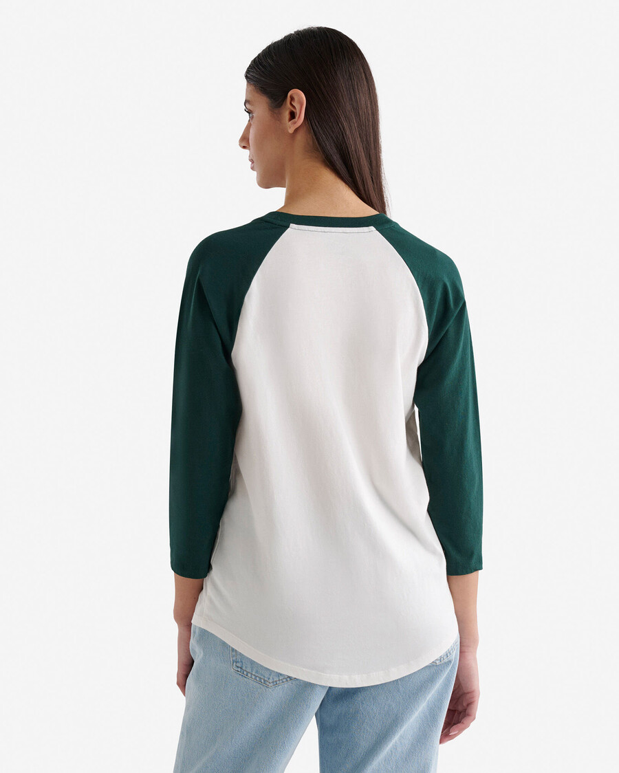 t-shirt de baseball cooper en coton biologique pour femmes