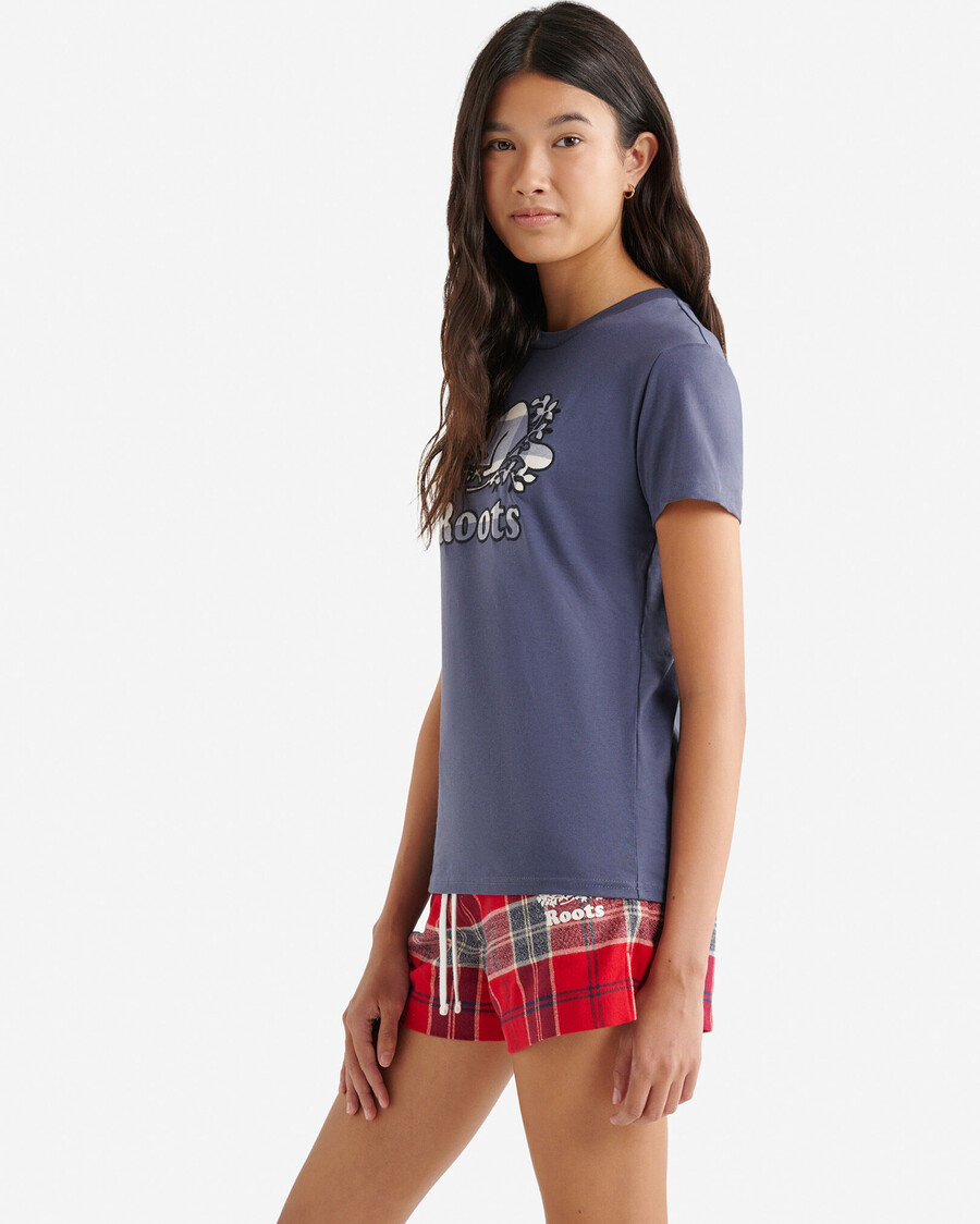 t-shirt à carreaux cooper pour femme