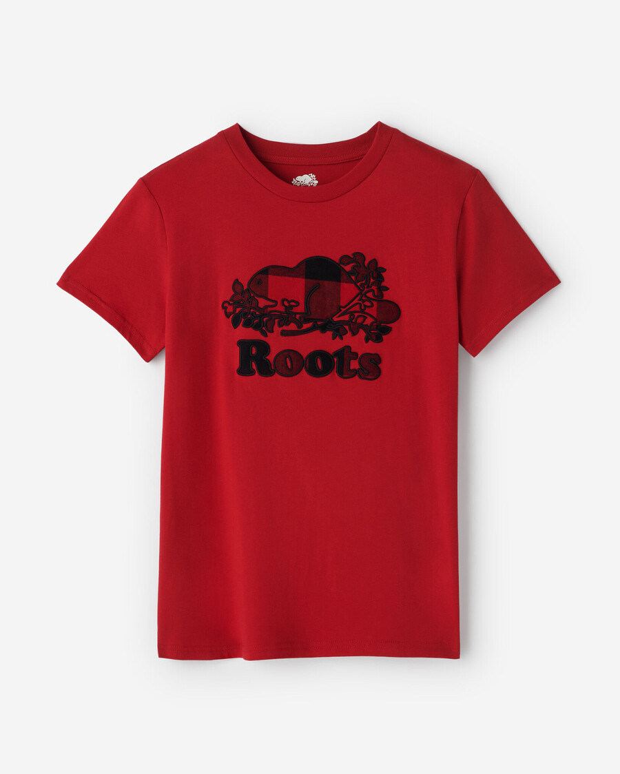 t-shirt à carreaux cooper pour femme