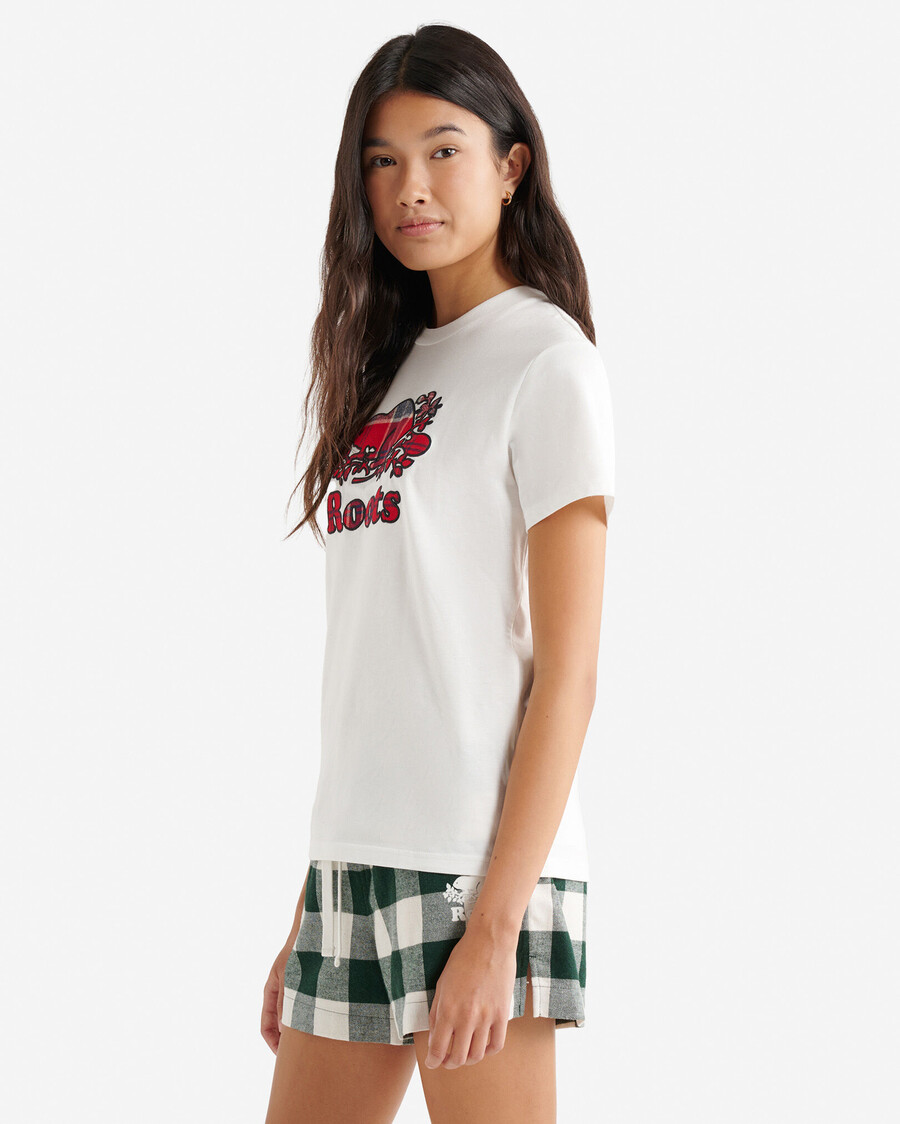 t-shirt à carreaux cooper pour femme