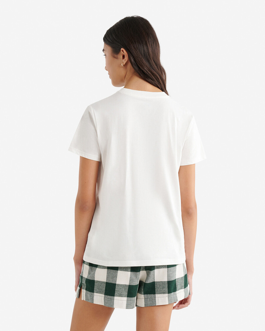 t-shirt à carreaux cooper pour femme