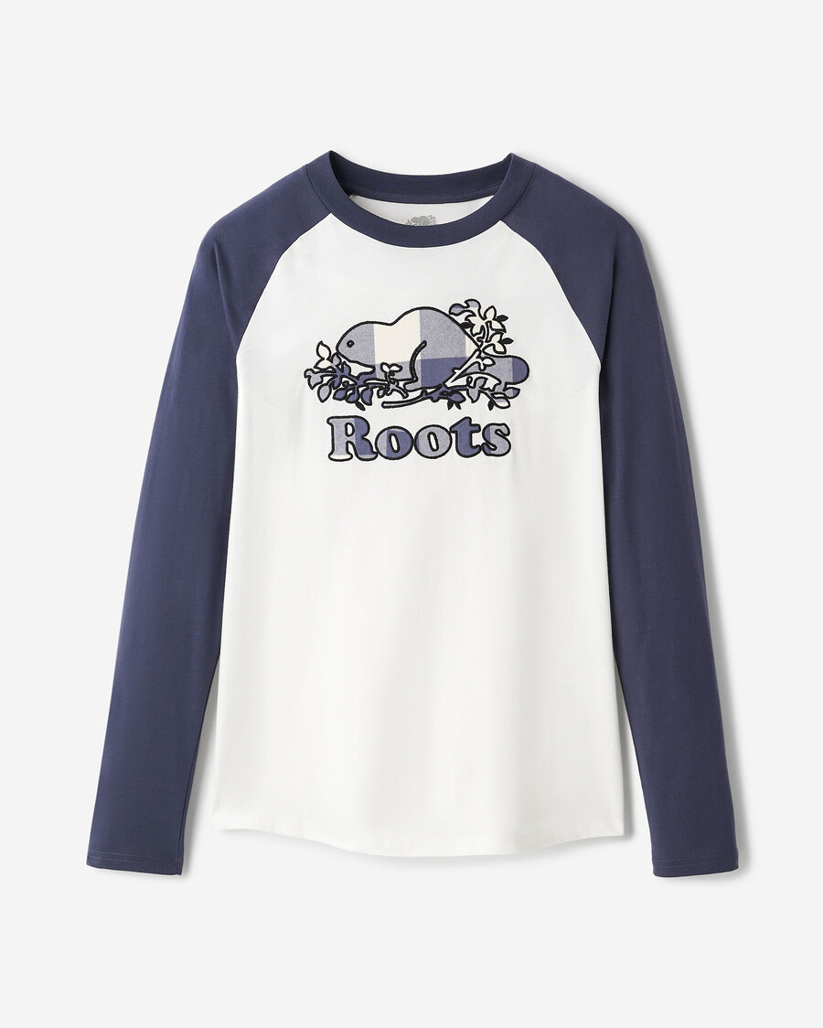 t-shirt à manches longues à carreaux cooper pour femme