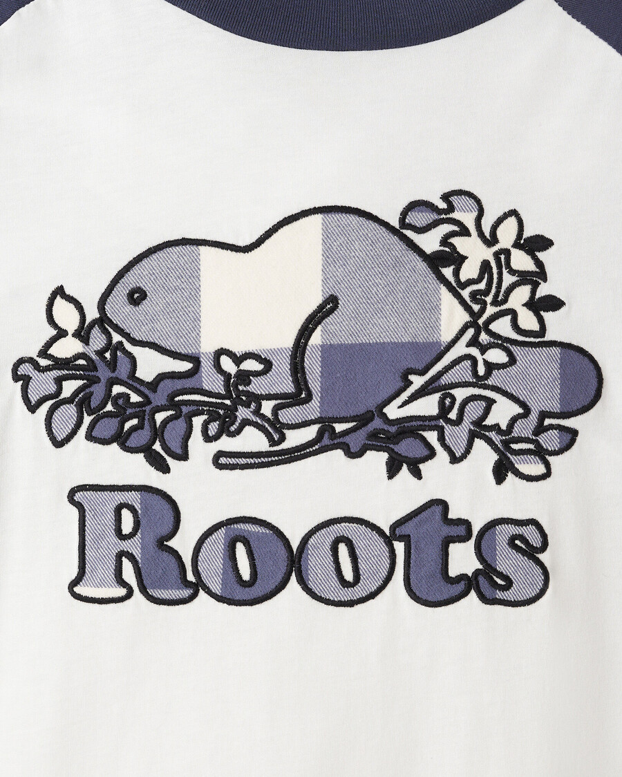 t-shirt à manches longues à carreaux cooper pour femme