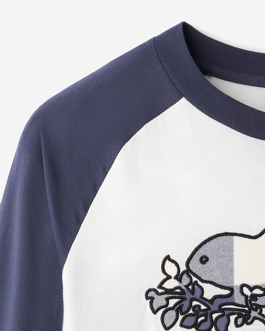 t-shirt à manches longues à carreaux cooper pour femme