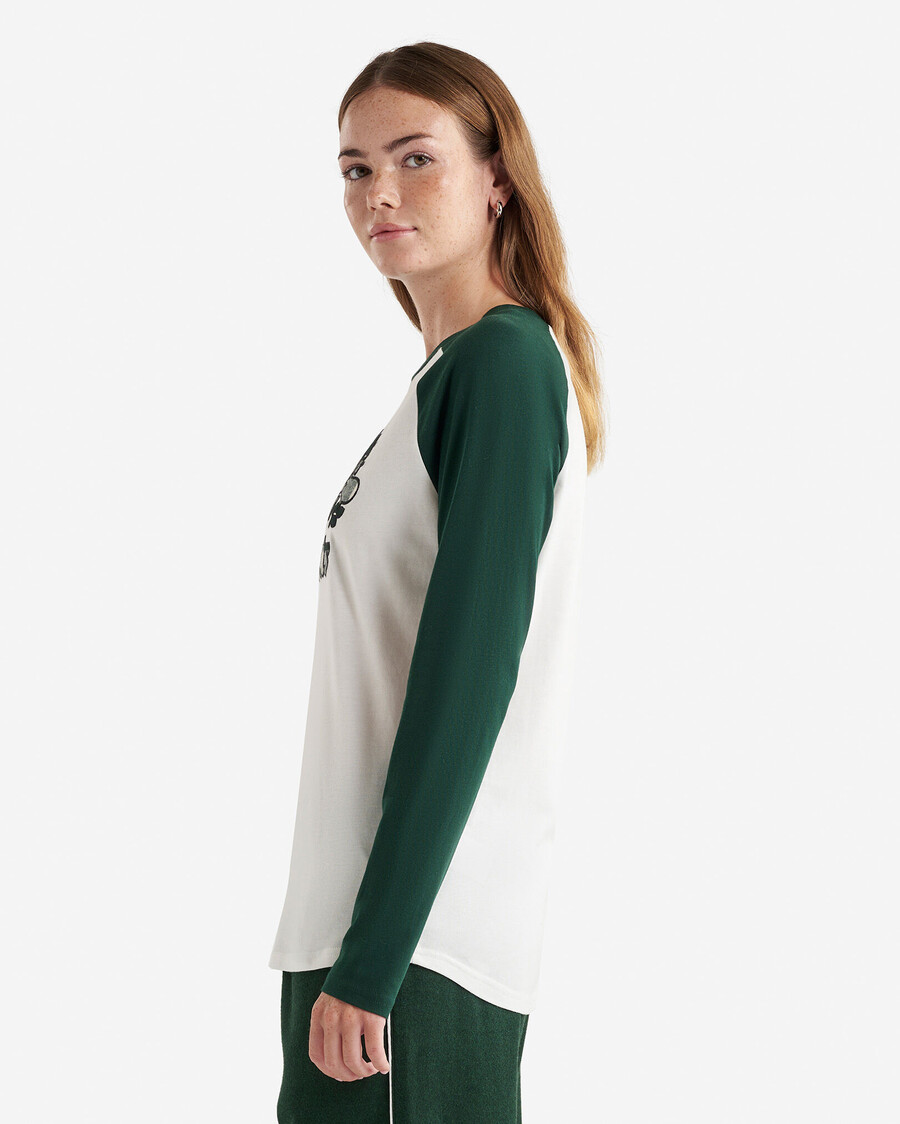 t-shirt à manches longues à carreaux cooper pour femme