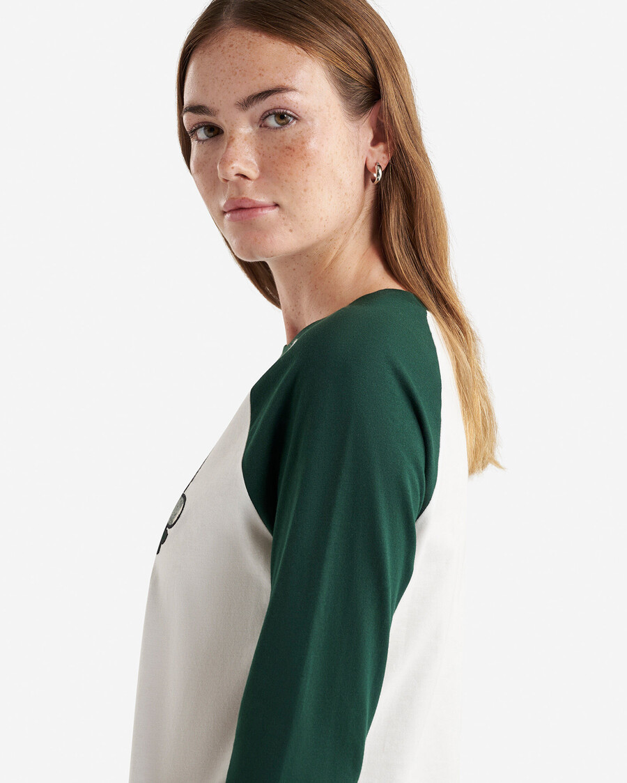 t-shirt à manches longues à carreaux cooper pour femme