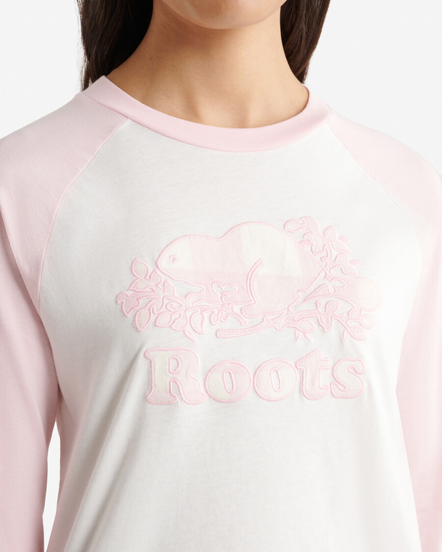 t-shirt à manches longues à carreaux cooper pour femme