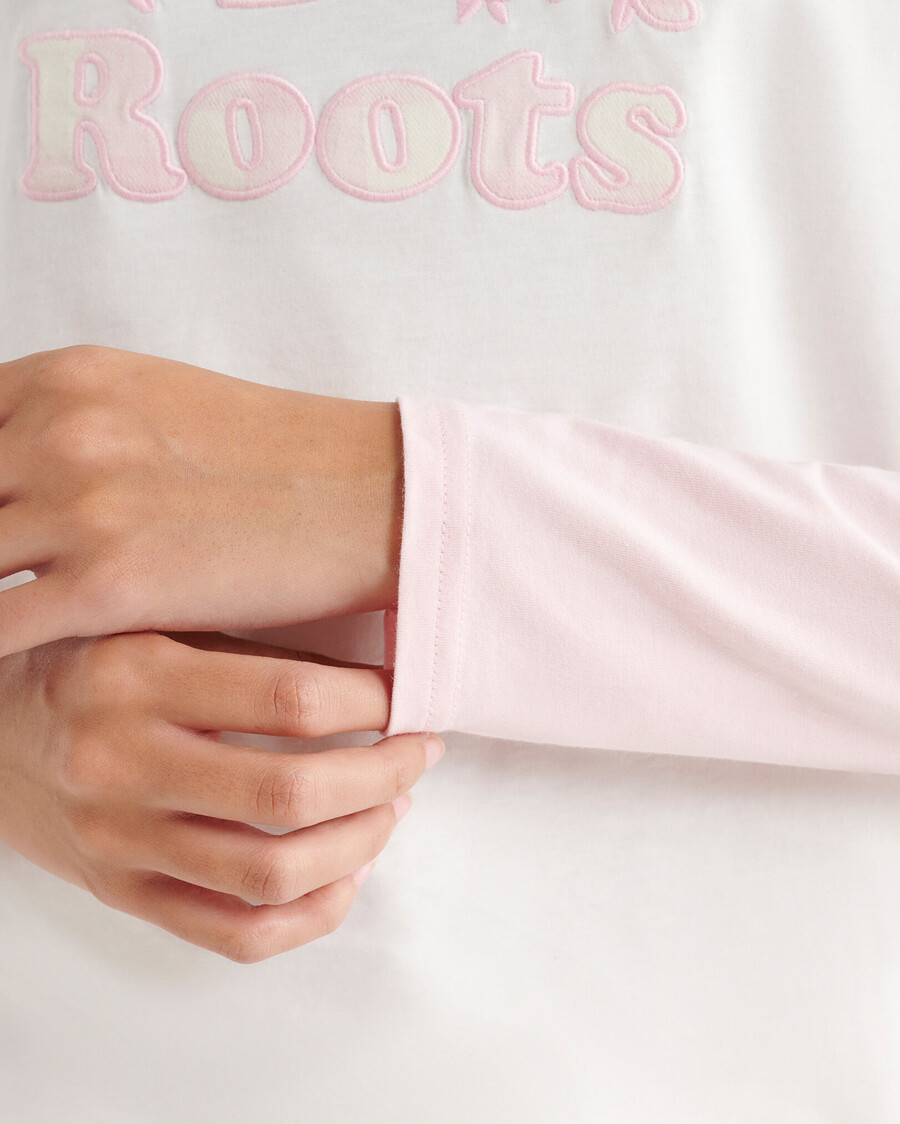 t-shirt à manches longues à carreaux cooper pour femme