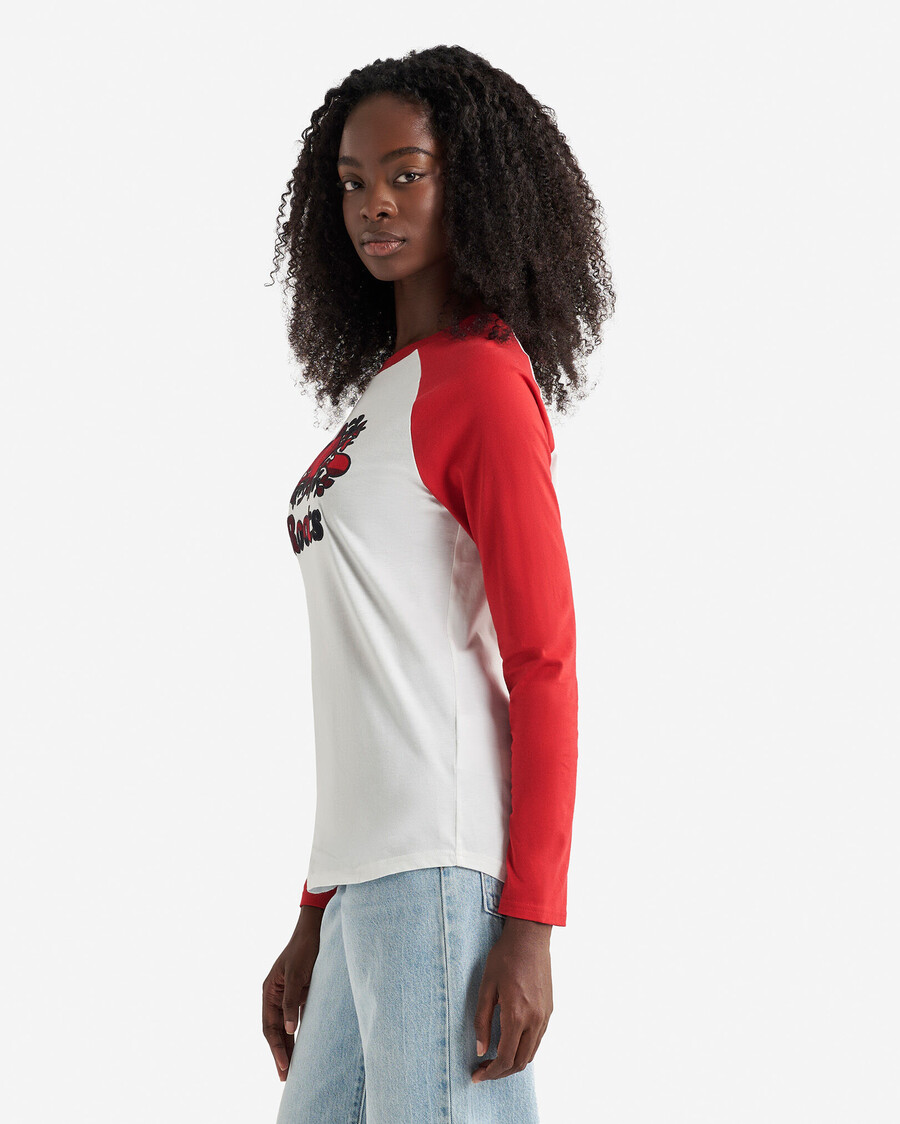 t-shirt à manches longues à carreaux cooper pour femme