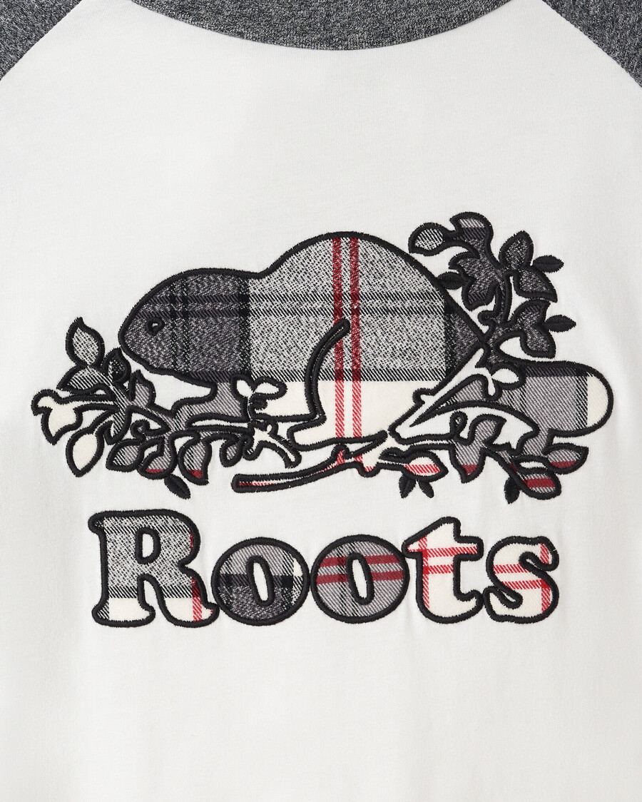 t-shirt à manches longues à carreaux cooper pour femme