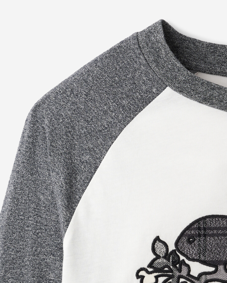 t-shirt à manches longues à carreaux cooper pour femme