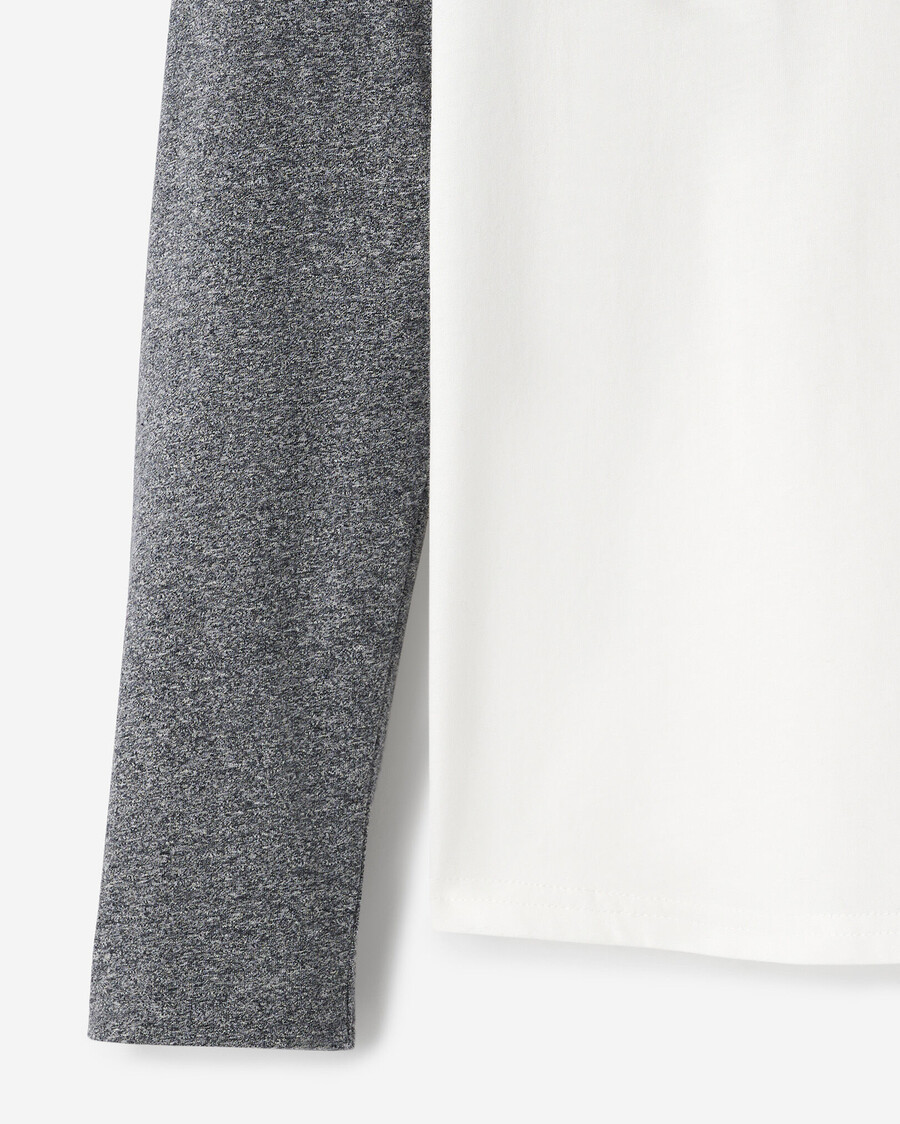 t-shirt à manches longues à carreaux cooper pour femme