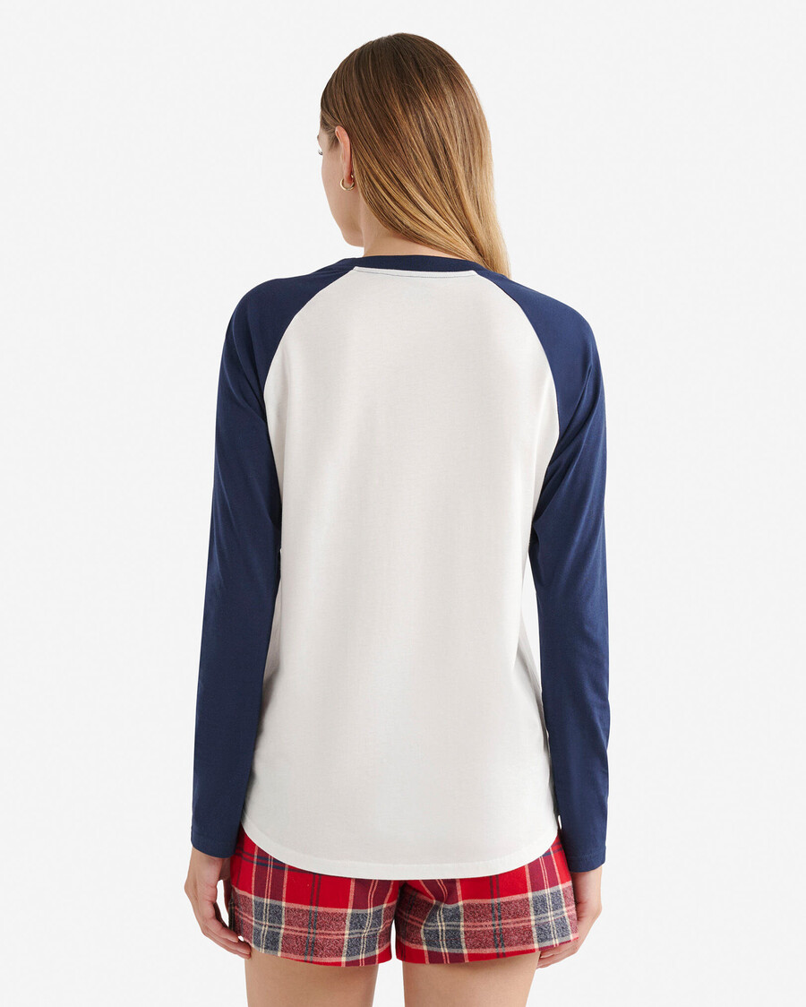 t-shirt à manches longues à carreaux cooper pour femme