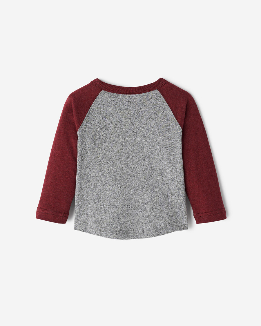t-shirt de baseball baby organic cooper
