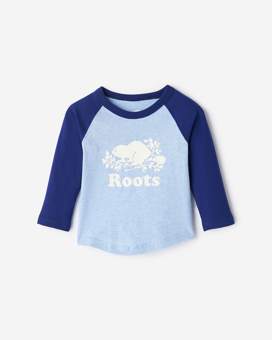 t-shirt de baseball baby organic cooper