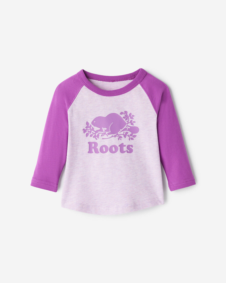 t-shirt de baseball baby organic cooper