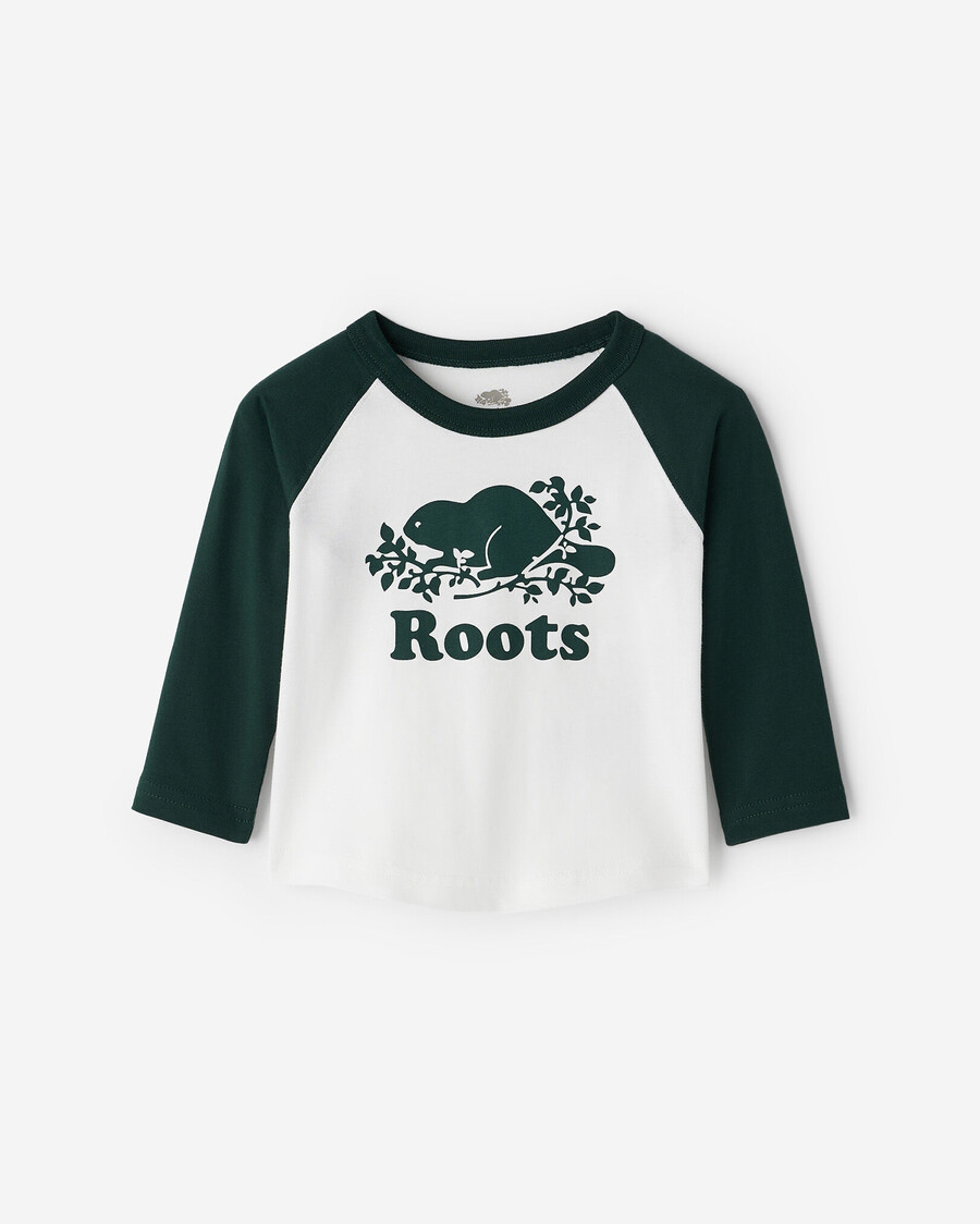 t-shirt de baseball baby organic cooper