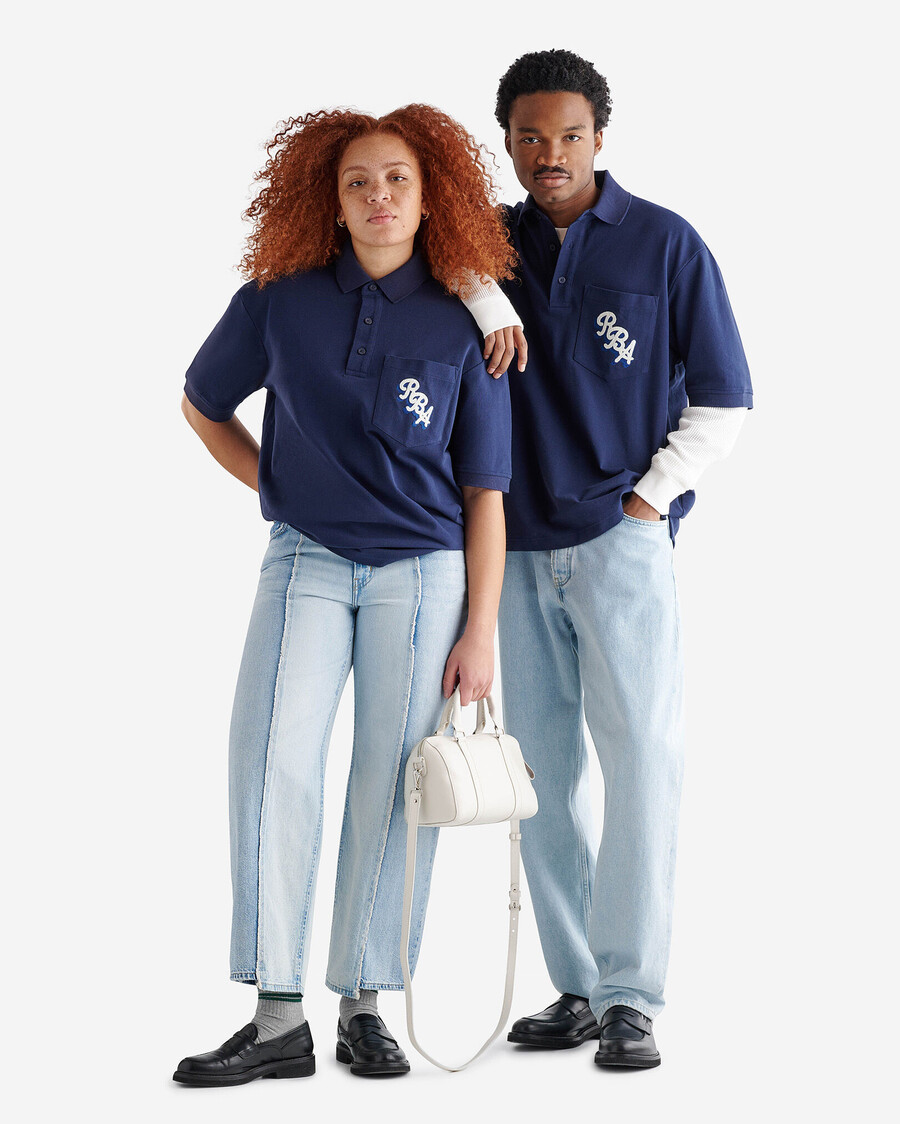 polo rba oversize à manches courtes et poches