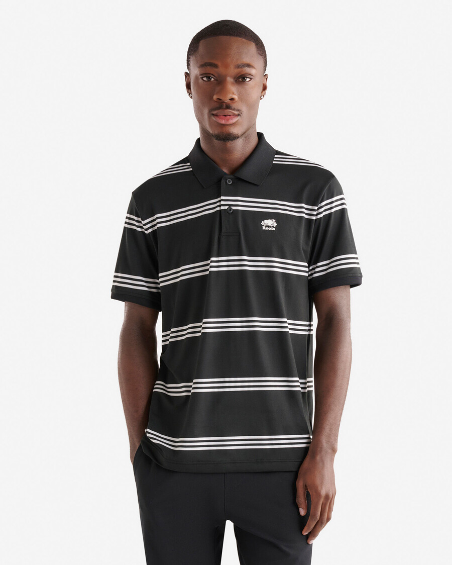 polo rayé en maille renew