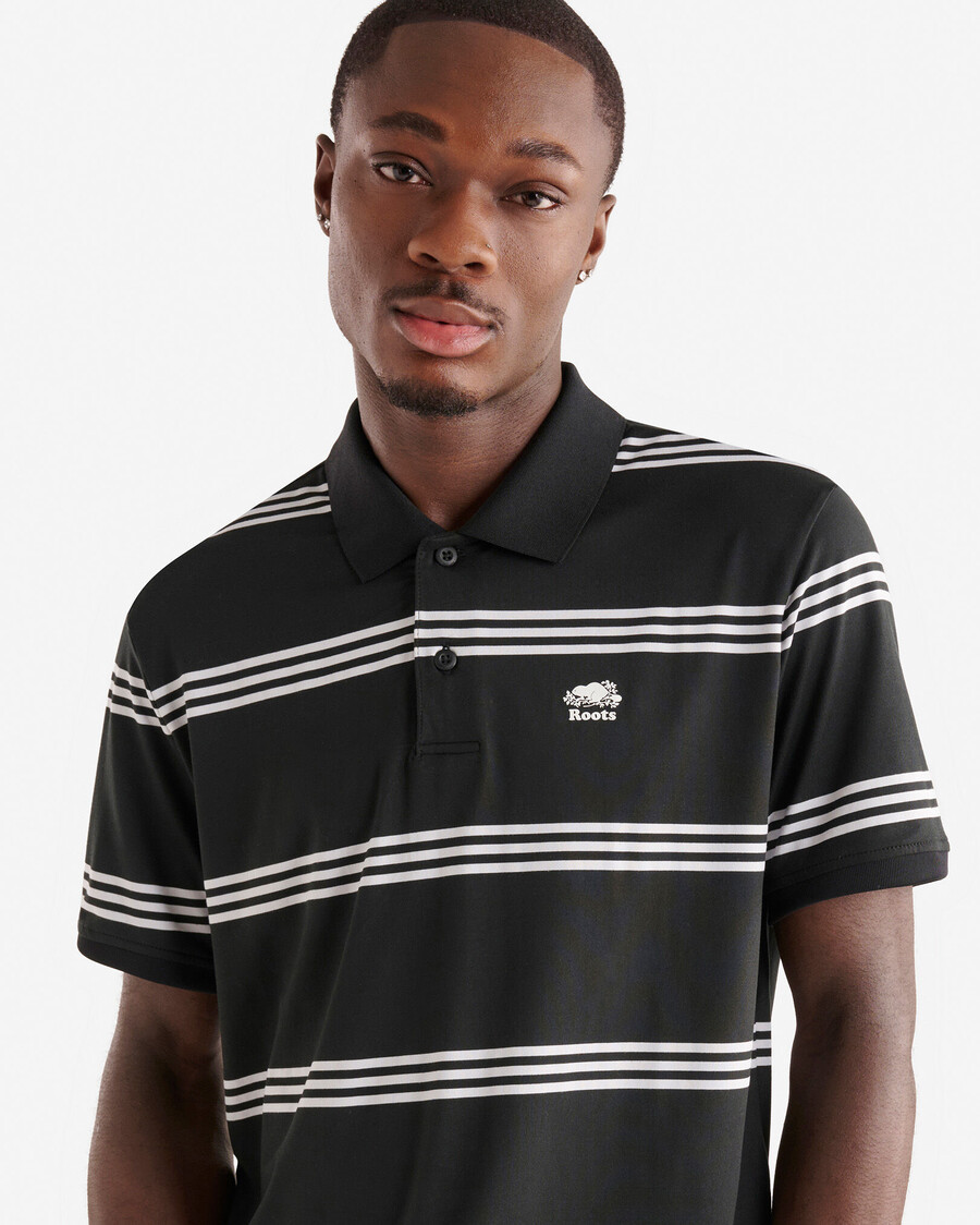 polo rayé en maille renew