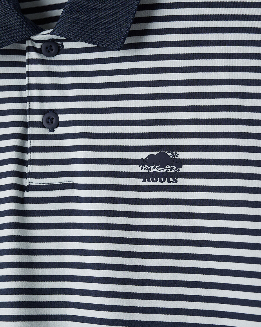 polo rayé en maille renew