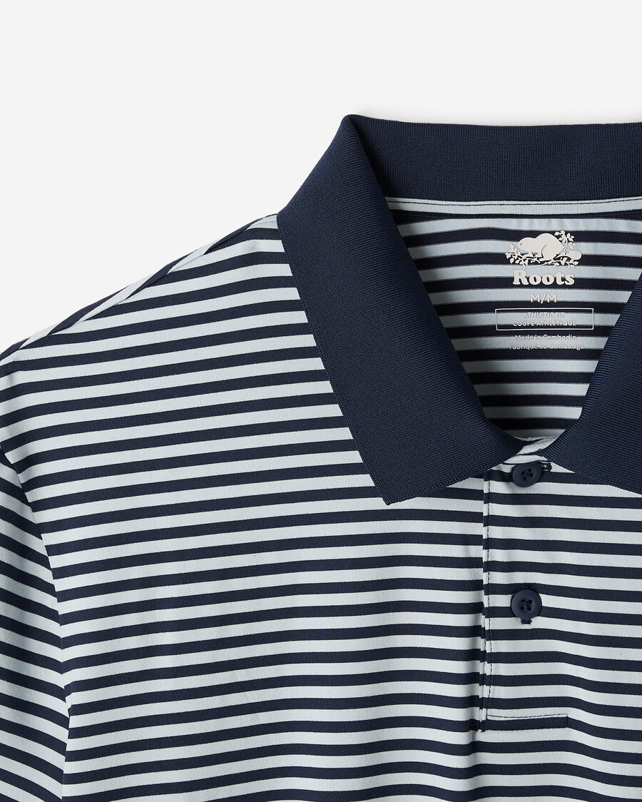 polo rayé en maille renew