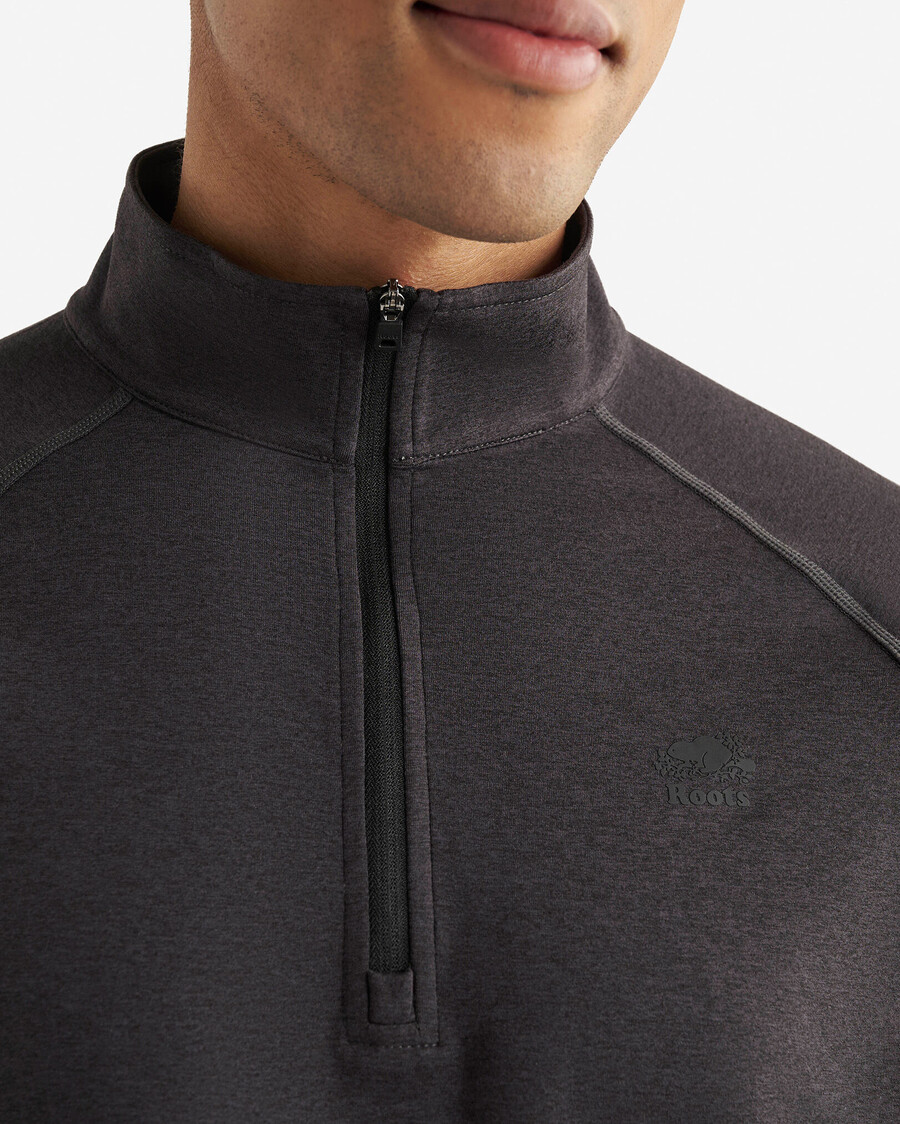 demi-zip en maille renouvelée