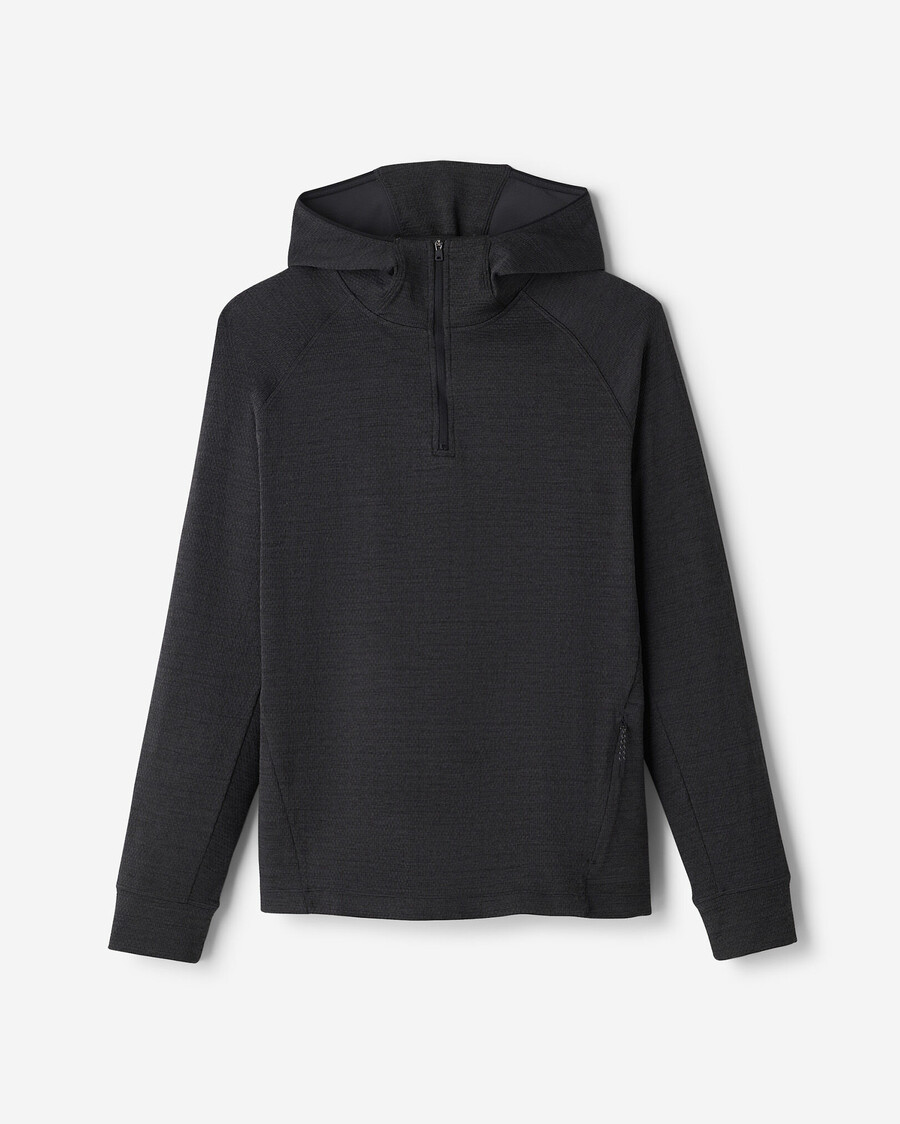 sweat à capuche texturé actif à demi-zip