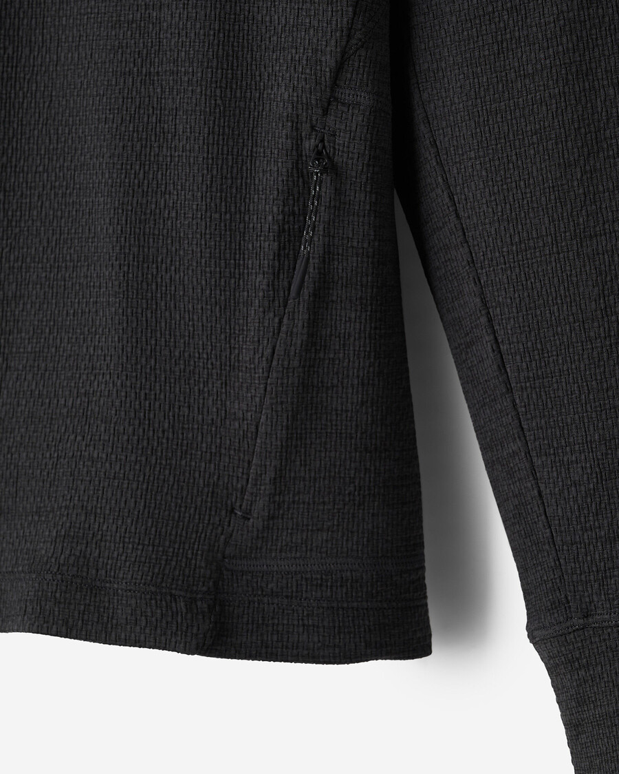 sweat à capuche texturé actif à demi-zip