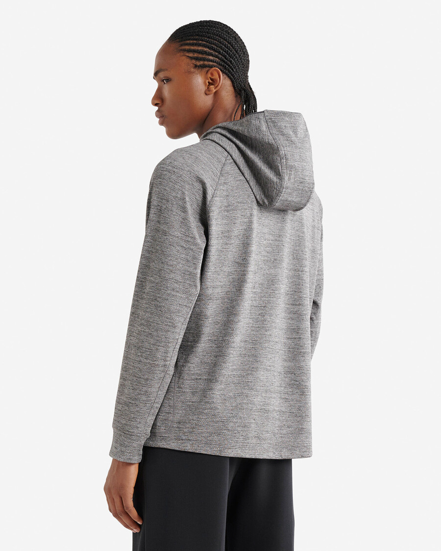 sweat à capuche texturé actif à demi-zip
