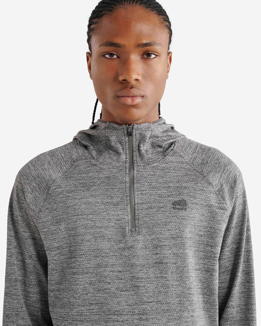 sweat à capuche texturé actif à demi-zip