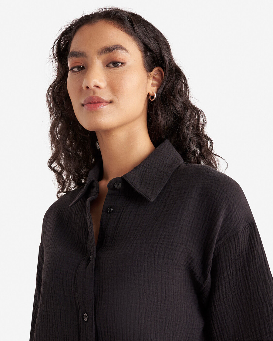 chemise à manches courtes en gaze de coton isla